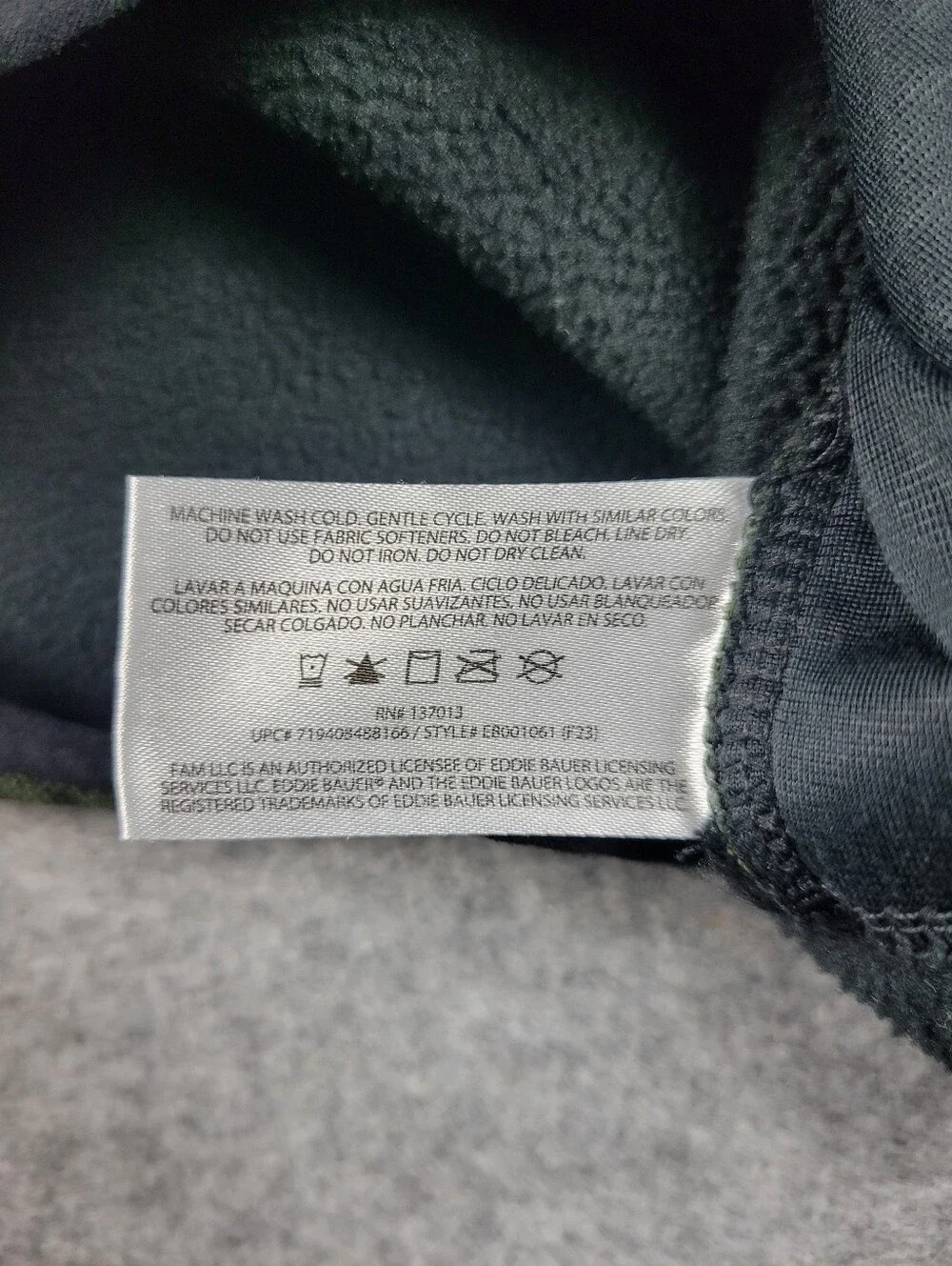 Eddie Bauer Knit Fleece Green Outdoor Quarter Zip Sweater w/ Pocket Men Size Med